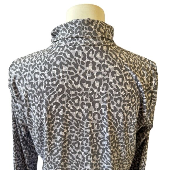 J MCLAUGHLIN NORA TOP TURTLENECK CHEETAH CASUAL CHIC TRANSITIONAL PIECE M - Picture 8 of 12